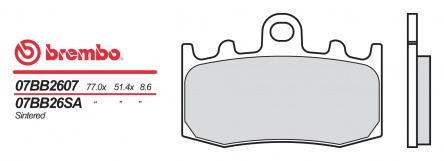 Brzdové destičky Brembo MOTO